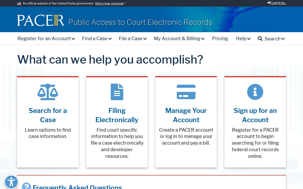 Putnam County criminal court research and federal PACER case access